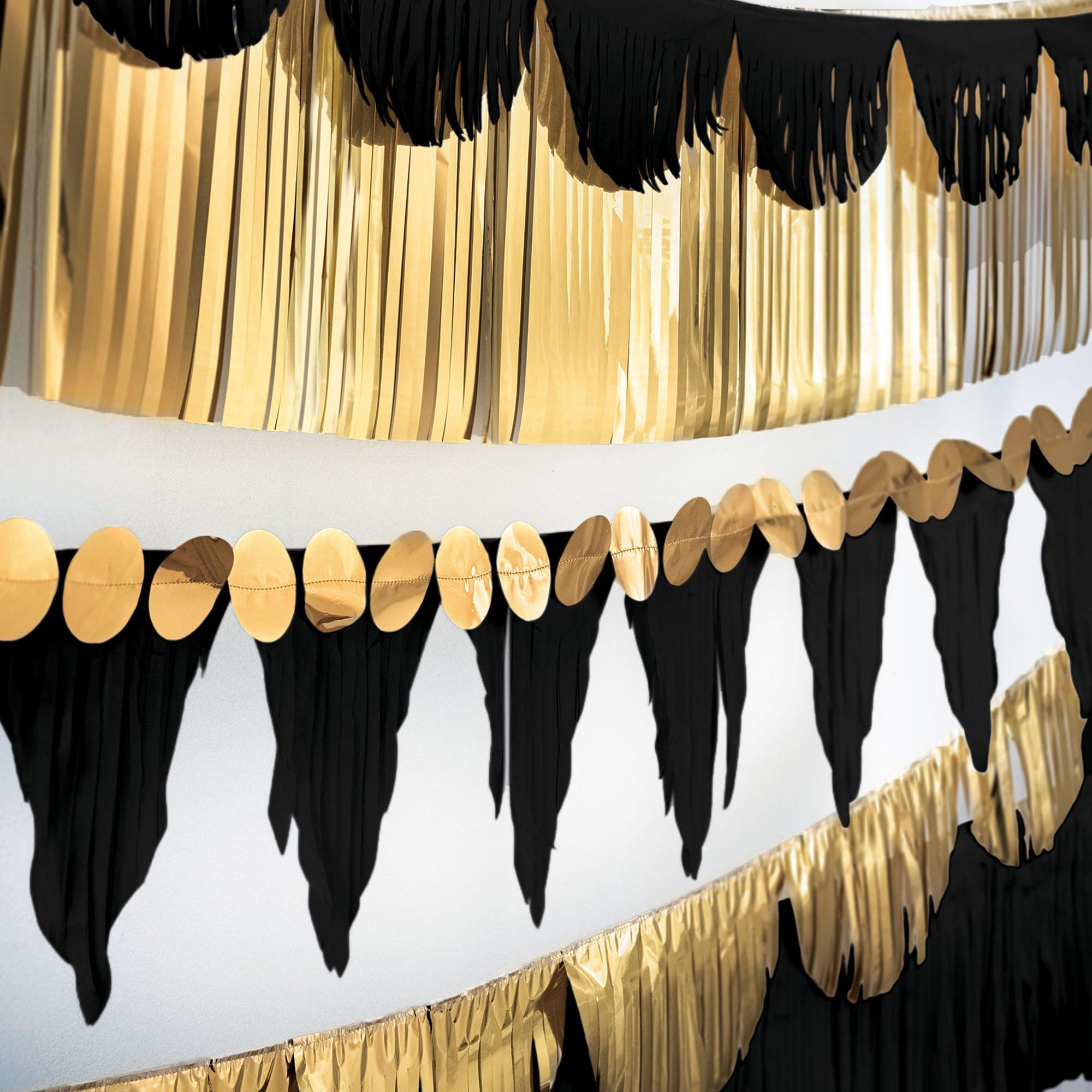 Foil Gold Fringe Garland, 6 ft