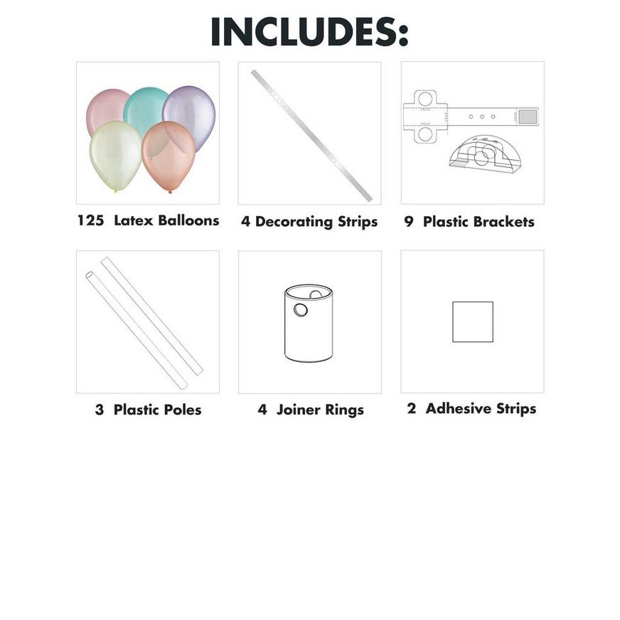 Luminous Latex Balloon Table Runner Kit, 6ft 