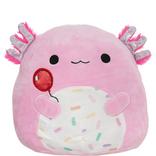 Squishmallows Pink Axolotl Plush with Balloon, 8in