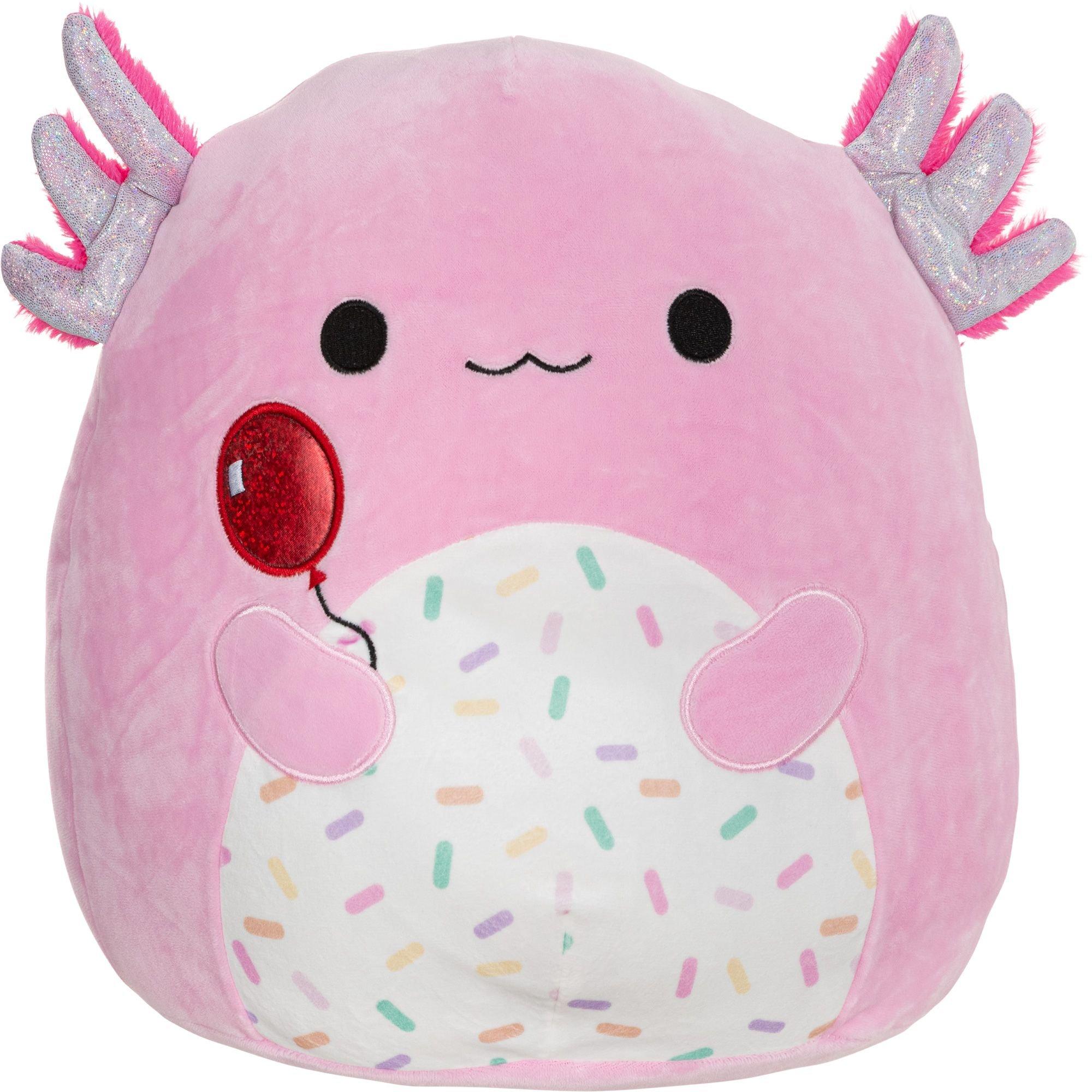 Squishmallows Pink Axolotl Plush with Balloon, 12in Party City