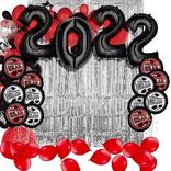 DIY Red Congrats Grad 2022 Balloon Backdrop Kit, 16pc