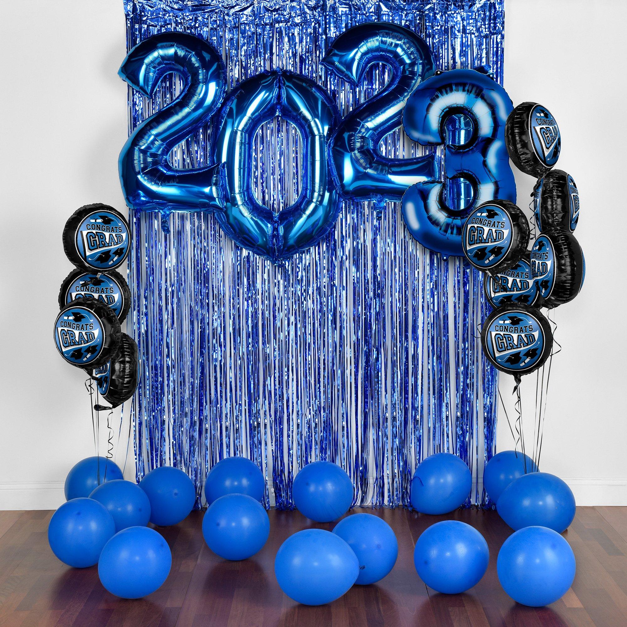 Blue 2023 Foil Balloon Year, 33in Numbers