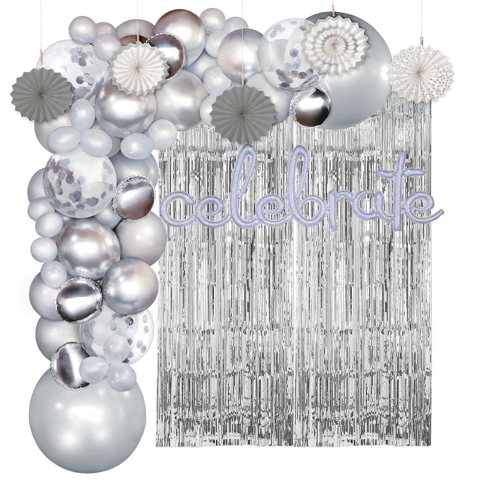 Silver Foil Printed Photography Backdrop