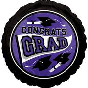 Purple Congrats Grad Foil Balloon Bouquet, 12pc - True to Your School