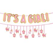Oh Baby! Girl Baby Shower Set, 2pc, 12ft | Party City