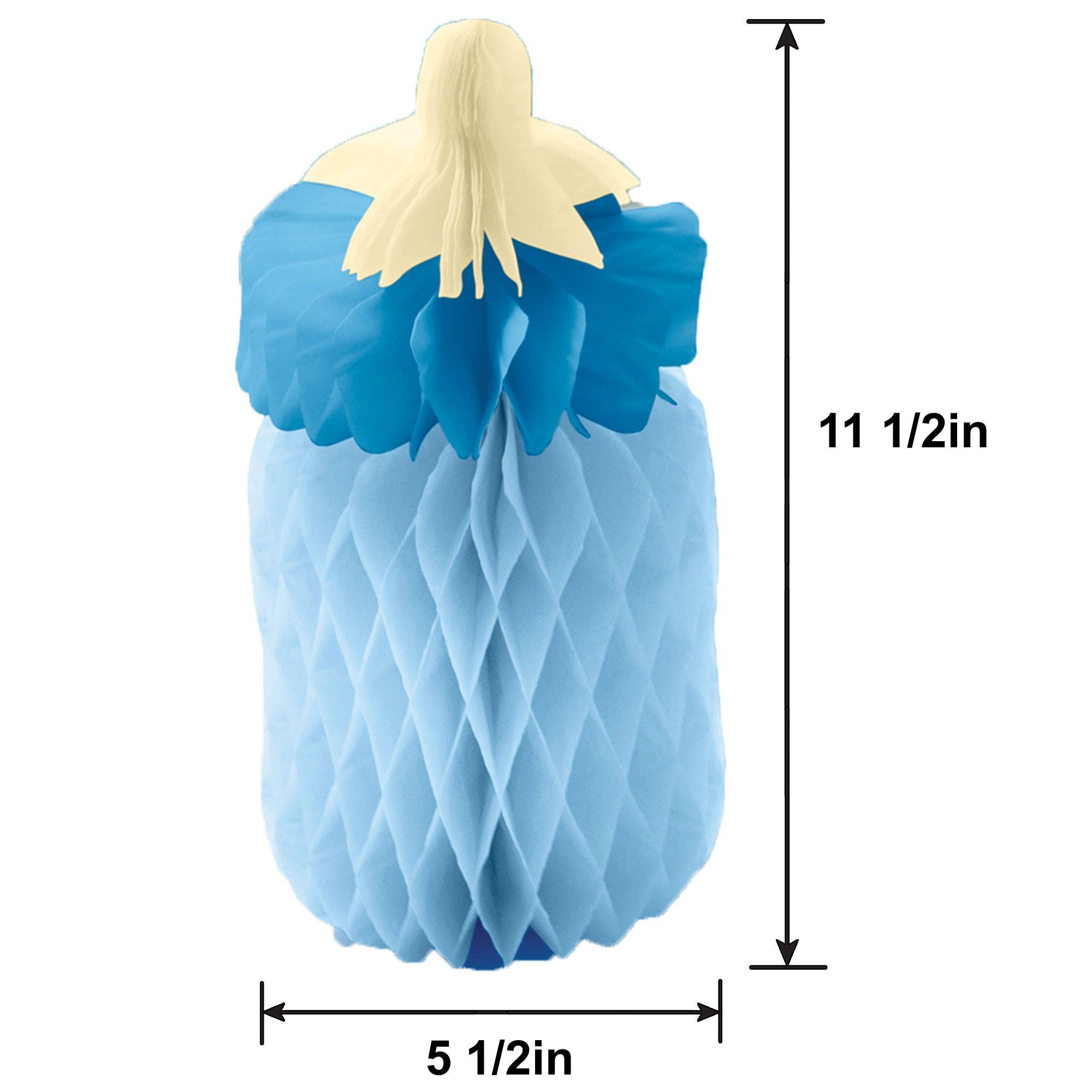Blue Bottle Baby Shower Honeycomb Centerpieces, 11.5in, 4pc - Oh Baby! Boy