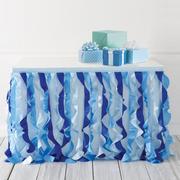 Fabric Ruffle Table Skirt, 30in x 72in - Oh Baby!