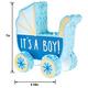 Mini Oh Baby! Boy Carriage Baby Shower Pinata Decoration, 6.3in x 7in