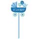 Oh Baby! Boy Carriage Baby Shower Plastic Yard Sign, 15in x 25in