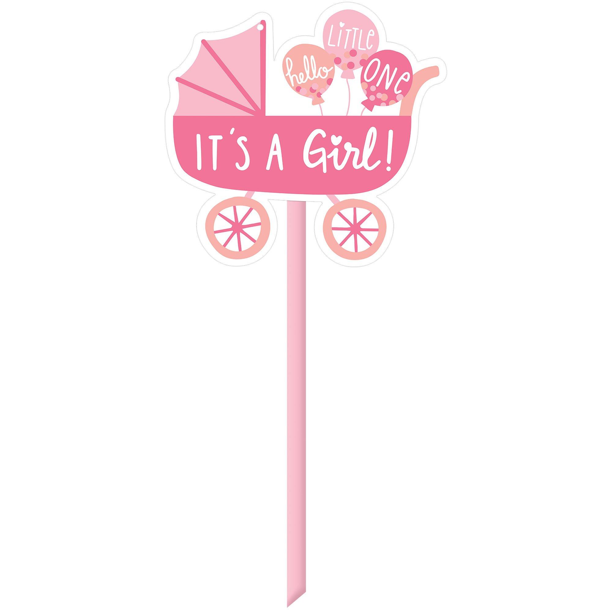 Oh Baby! Carriage Baby Shower Plastic Yard Sign, 15in x 25in