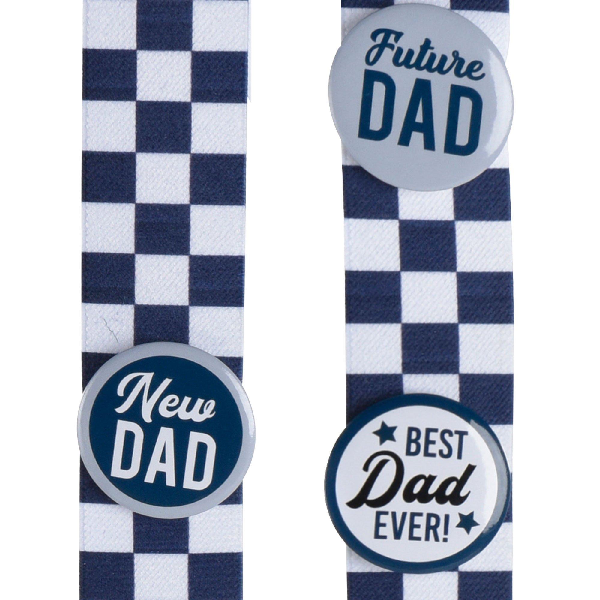 Dad To Be Suspenders, Blue, One Size, Wearable Accessory for Baby