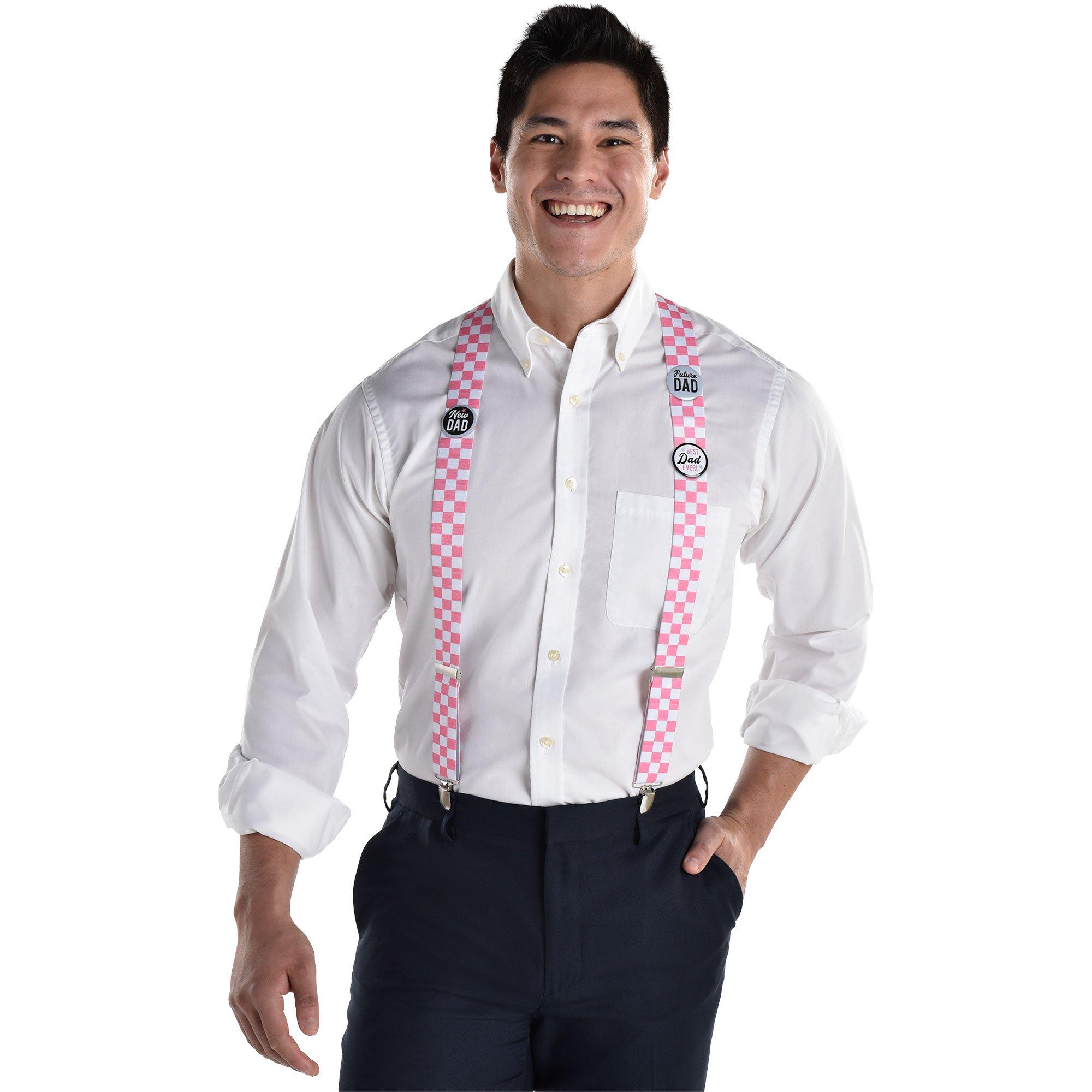 Checker Baby Shower Suspenders