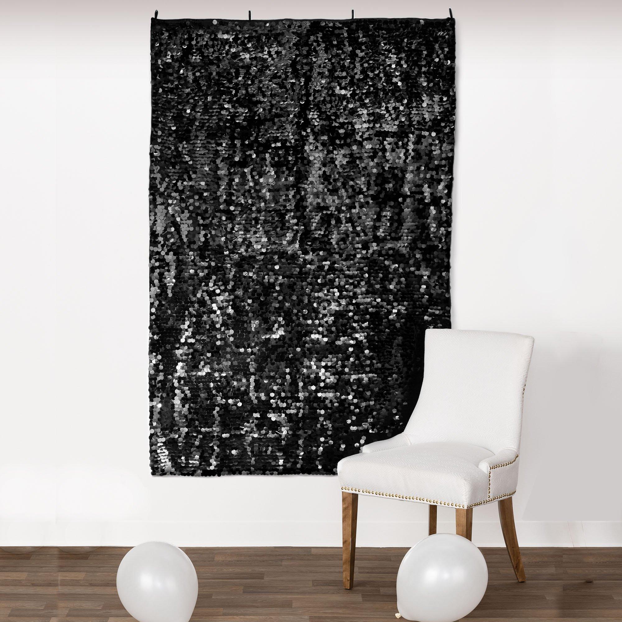 Black Sequin Backdrop, 4ft x 6ft