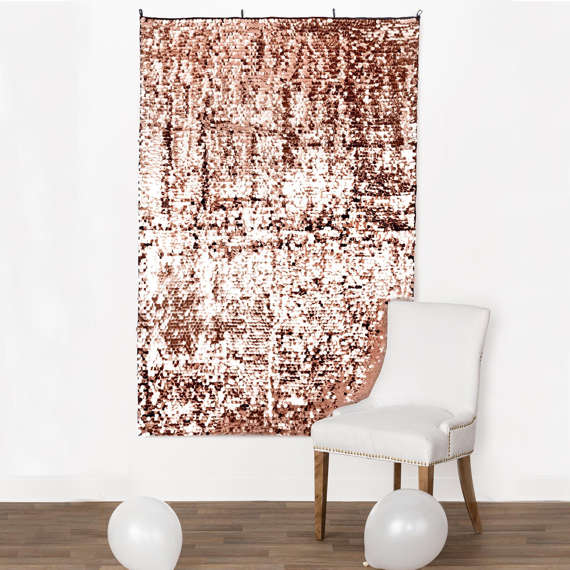 Rose Gold Sequin Backdrop, 4ft x 6ft