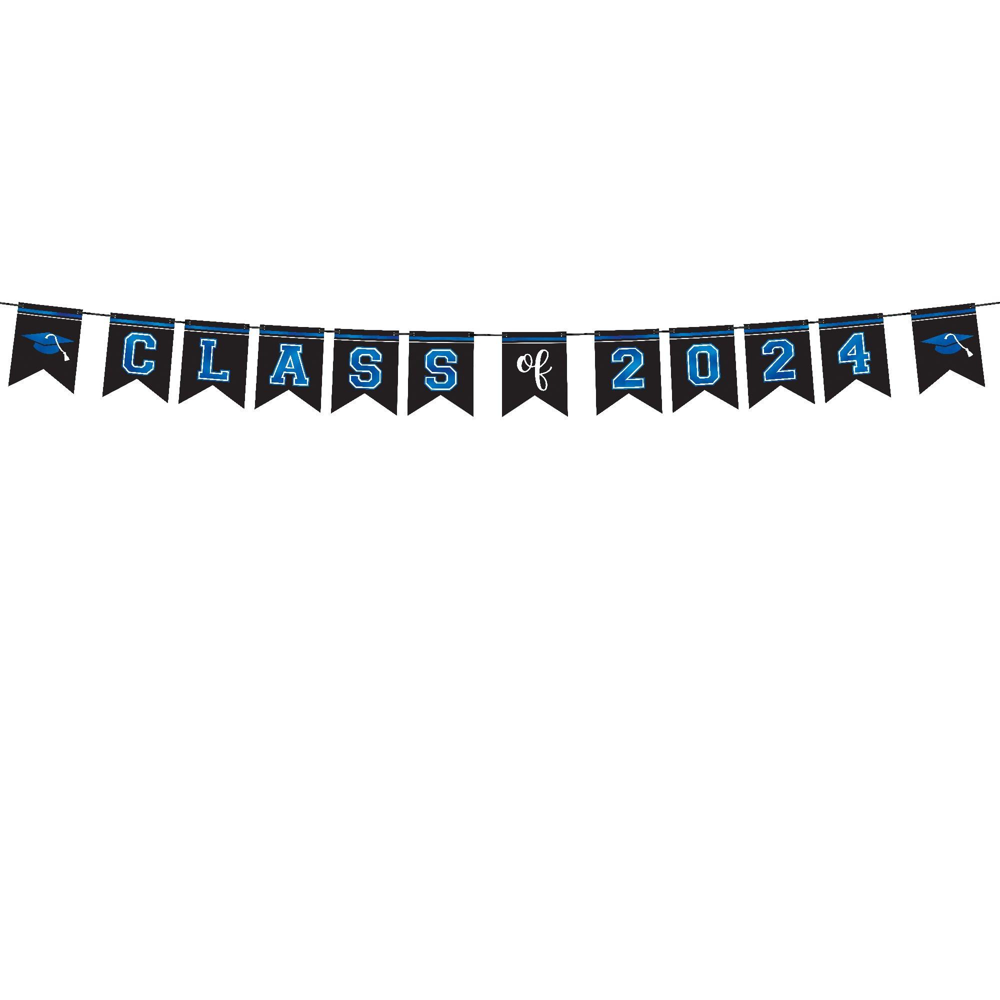 Class of 2024 Cardstock Pennant Banner, 12ft