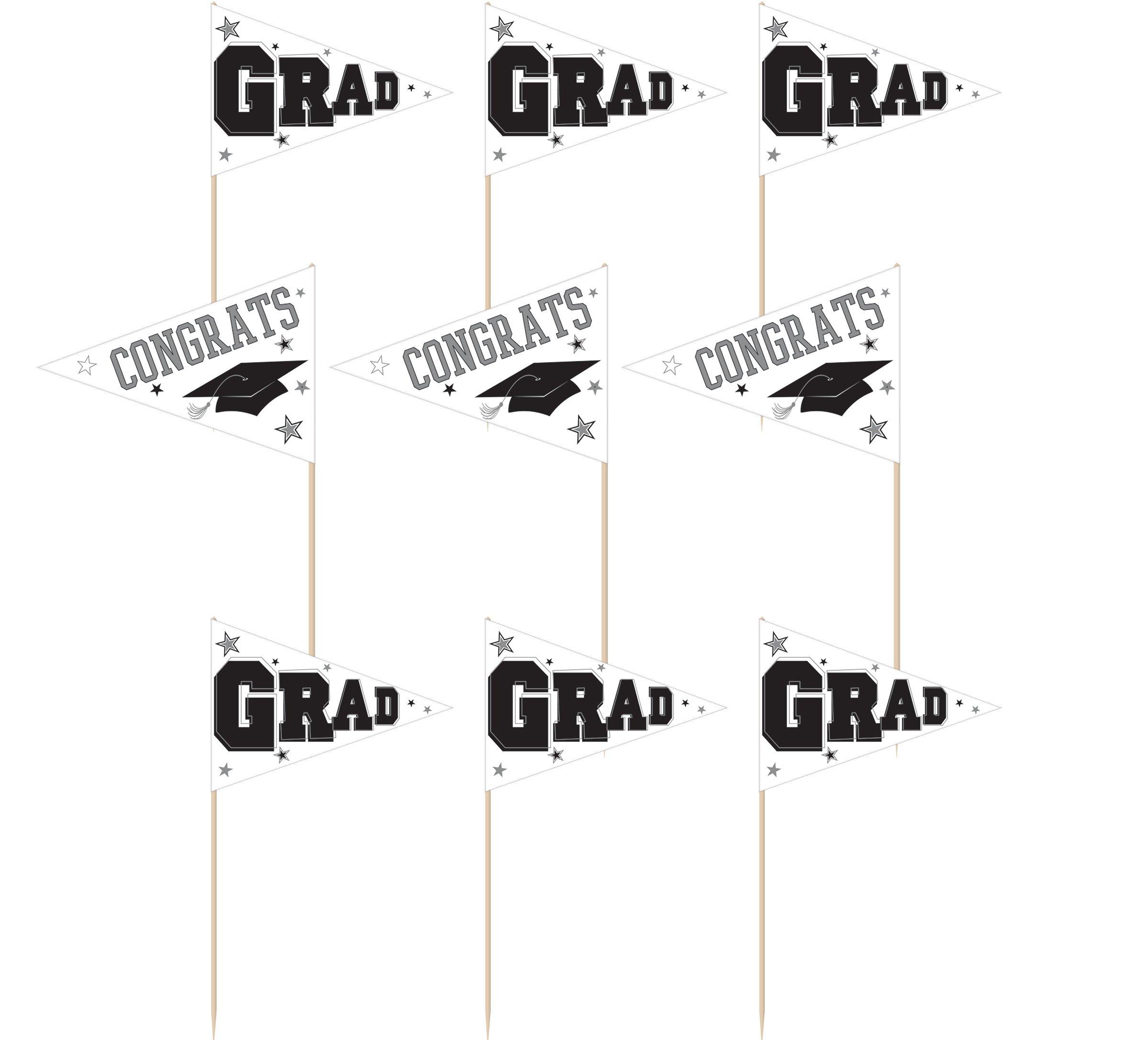 Congrats Grad Party Picks, 3in, 36ct