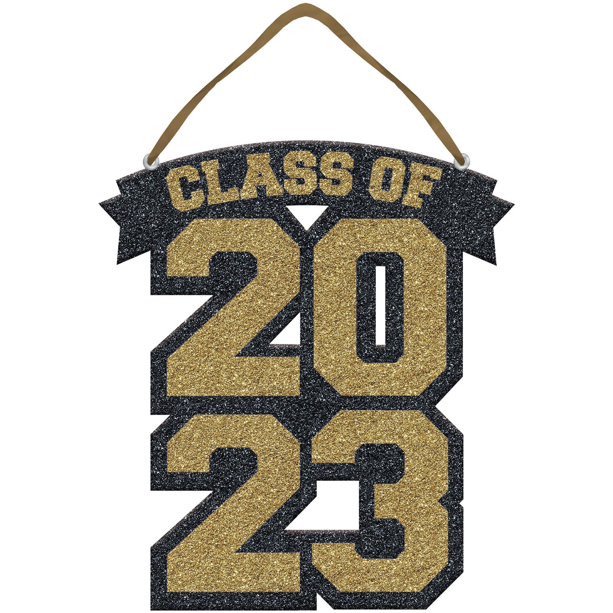 Glitter Class of 2023 Graduation Foam Sign, 9.25in x 10in