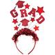 Red Glitter Grad Stars Headband