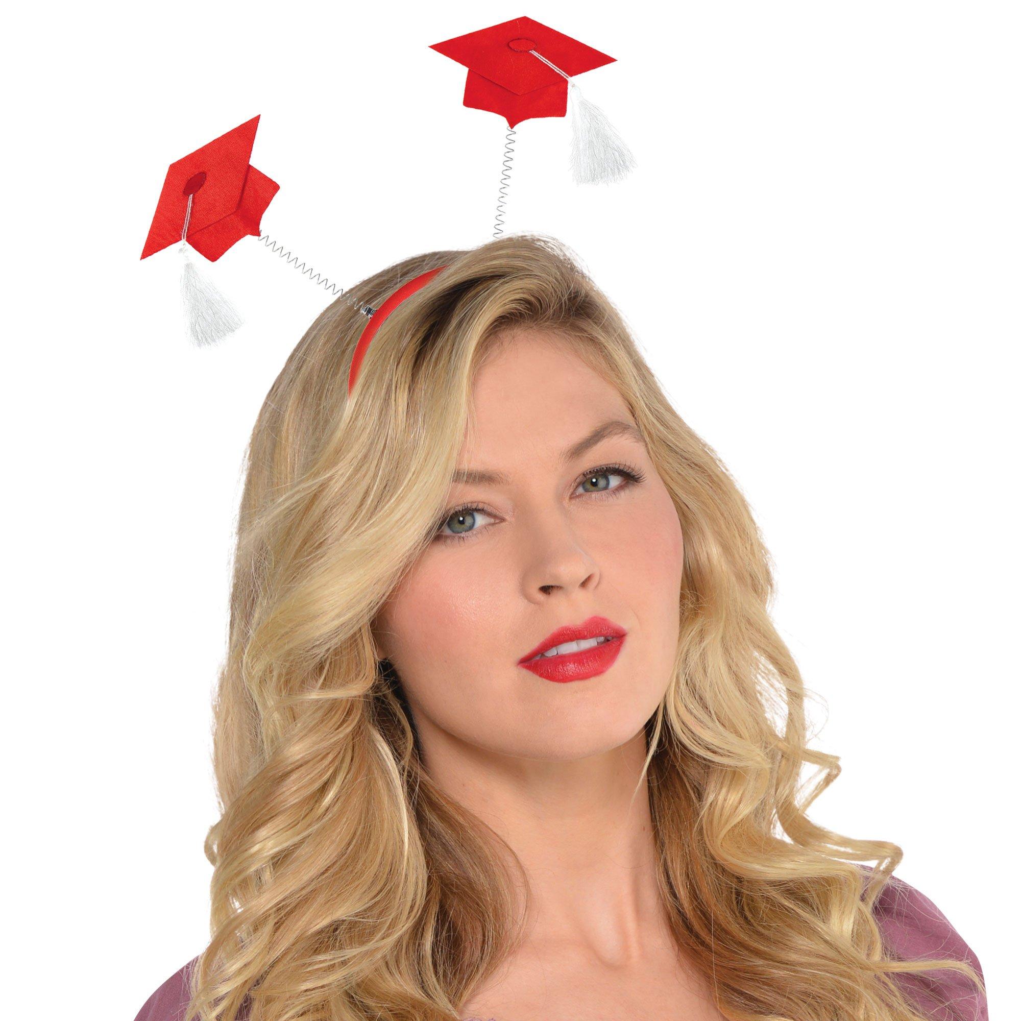 Red Graduation Cap Head Bopper