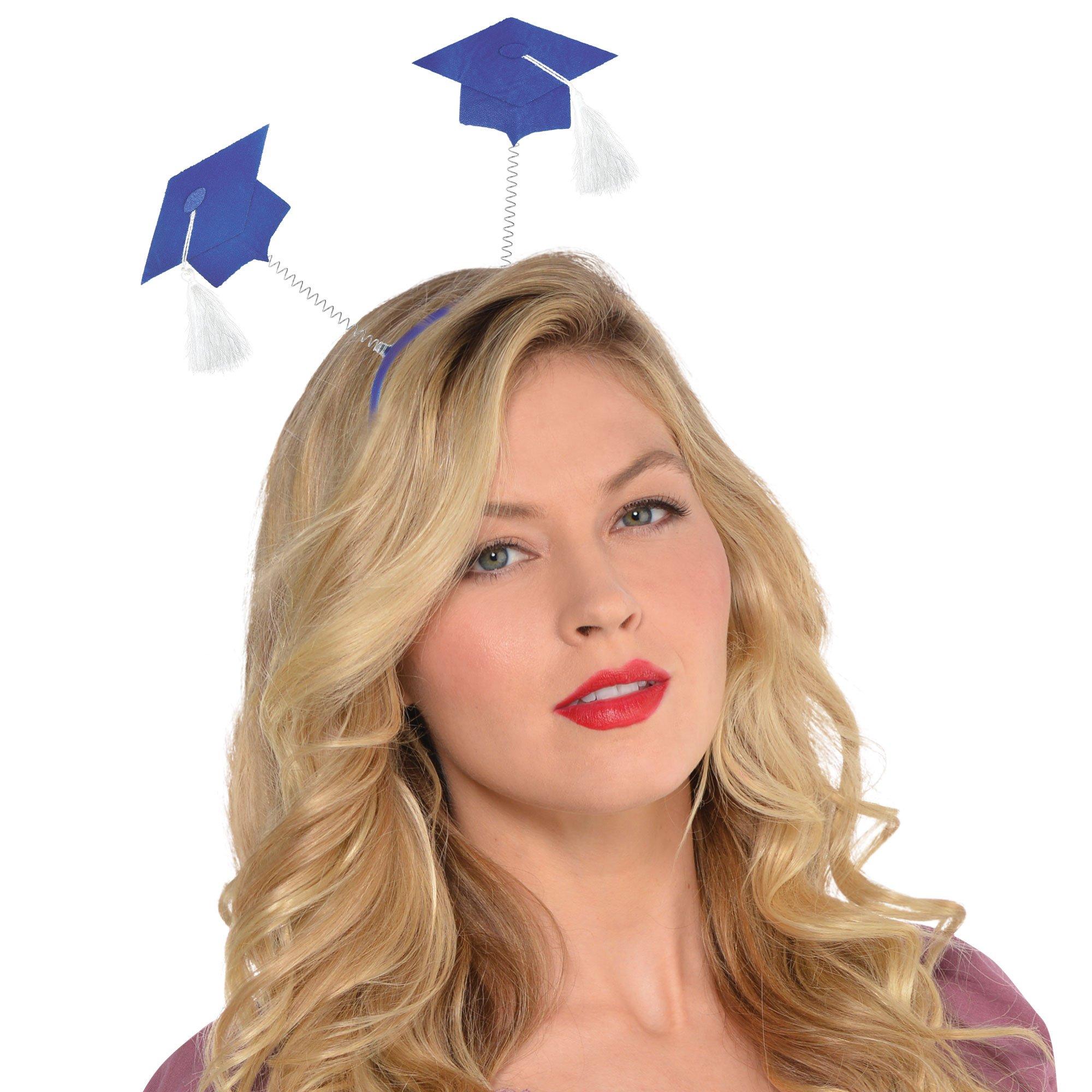 Blue Graduation Cap Head Bopper