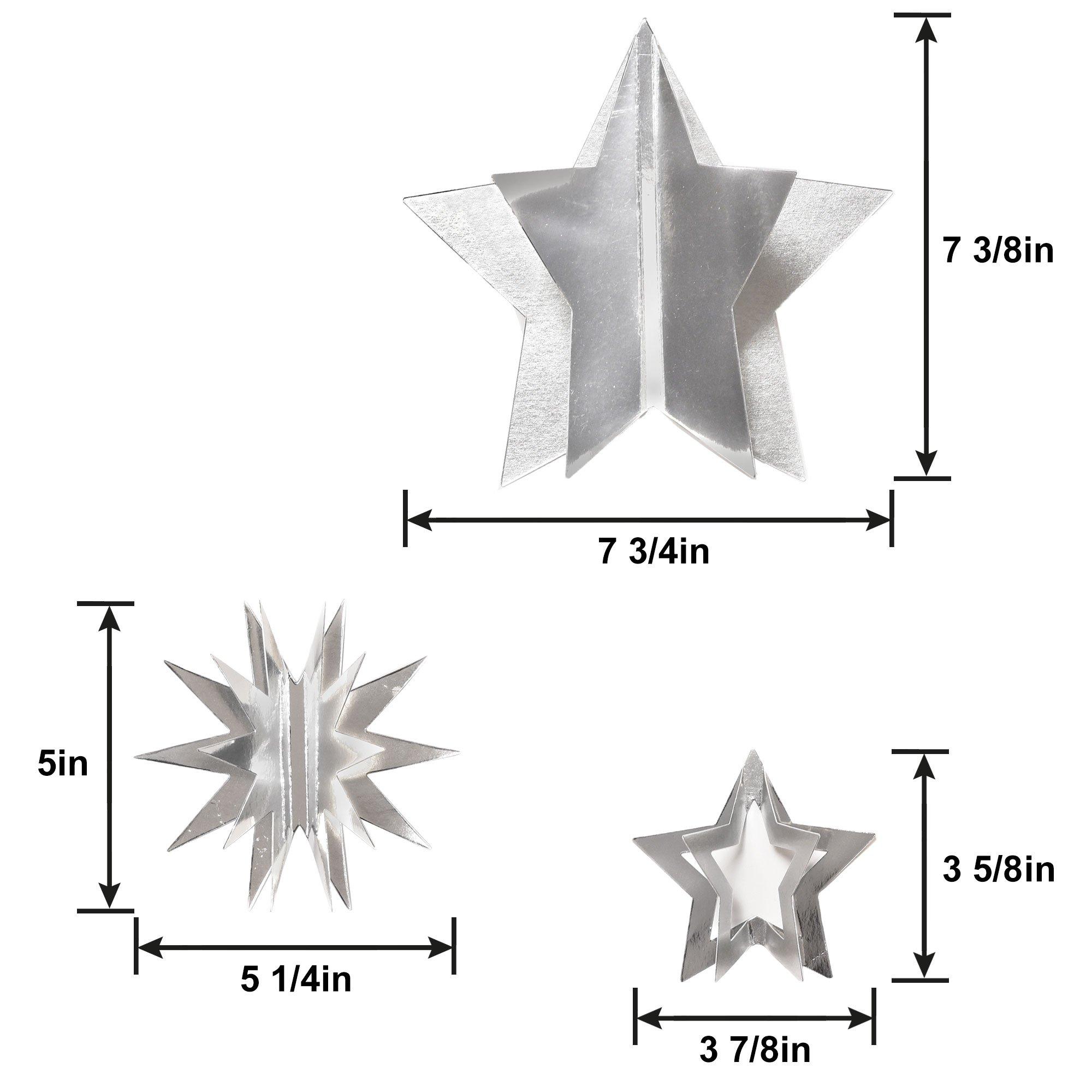 Silver Star Accent Décor Kit, 12pc