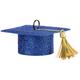 Blue Glitter Graduation Cap Balloon Weight, 5.9oz