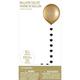 1ct, 24in, Gold Latex Balloon with Graduation Cap Tail