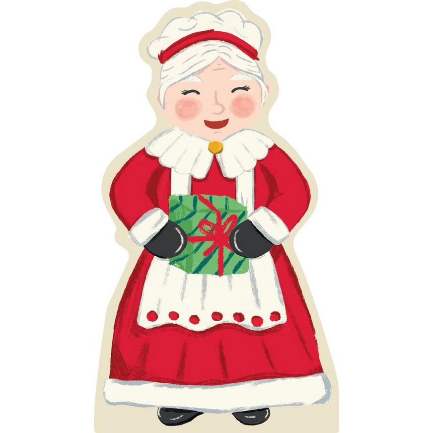 Smiling Mrs. Claus Christmas Life-Size Cardboard Cutout, 6ft
