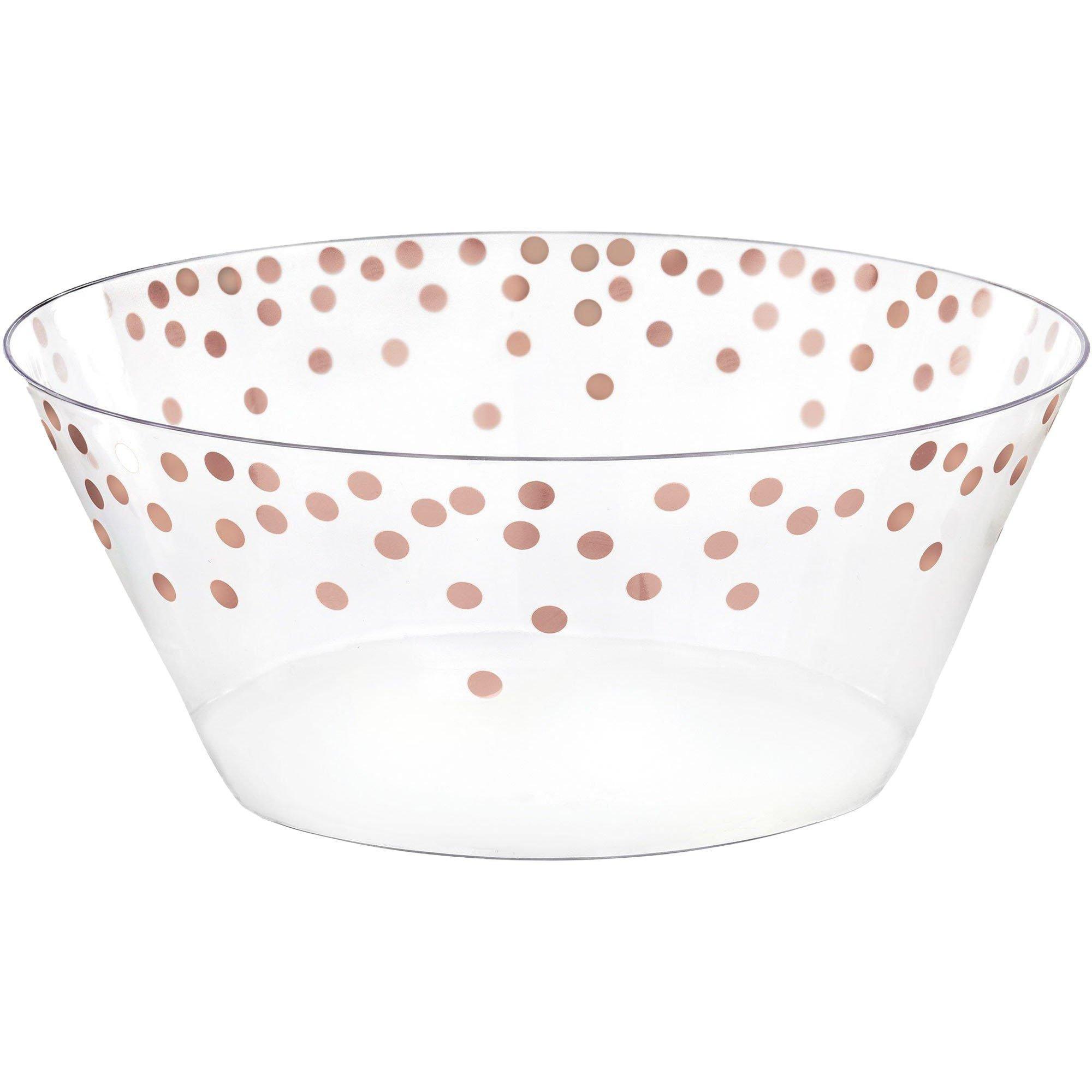 Metallic Rose Gold Polka Dot Serveware Kit, 9pc Party City