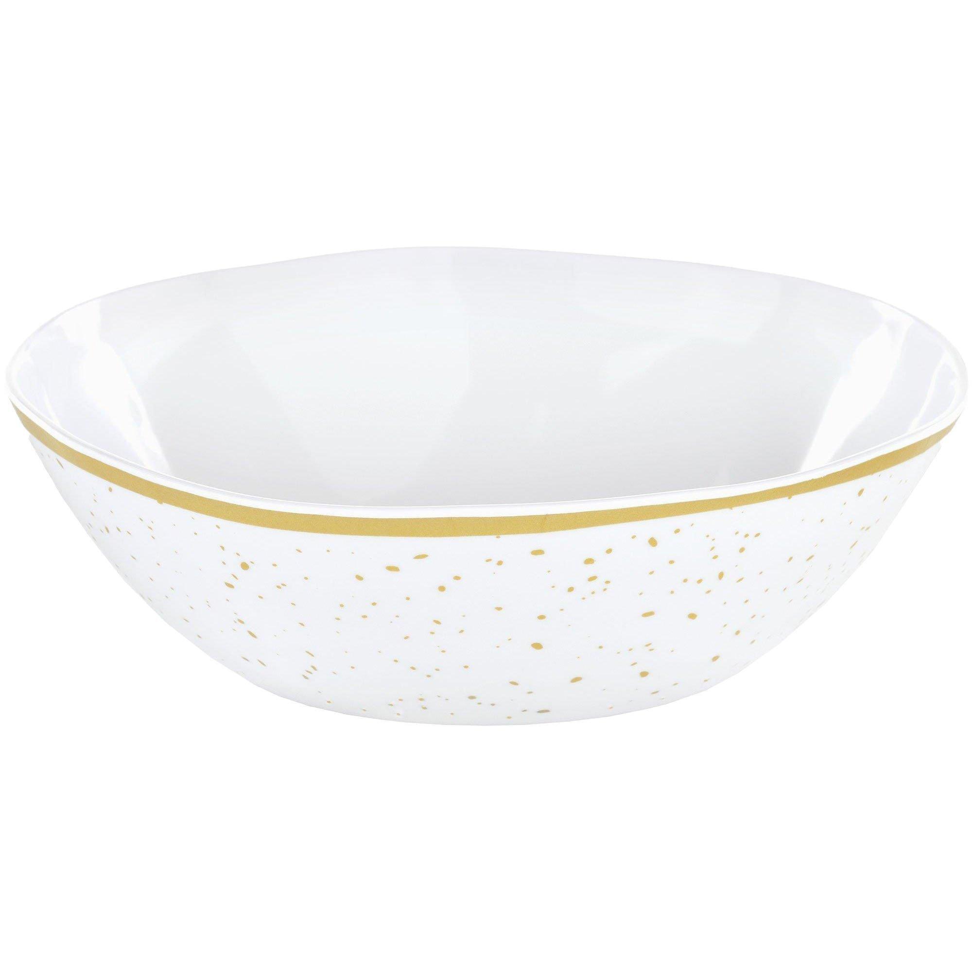 Party City Gold Speckled Melamine Serveware Kit, 3PC Gold | Party Supplies