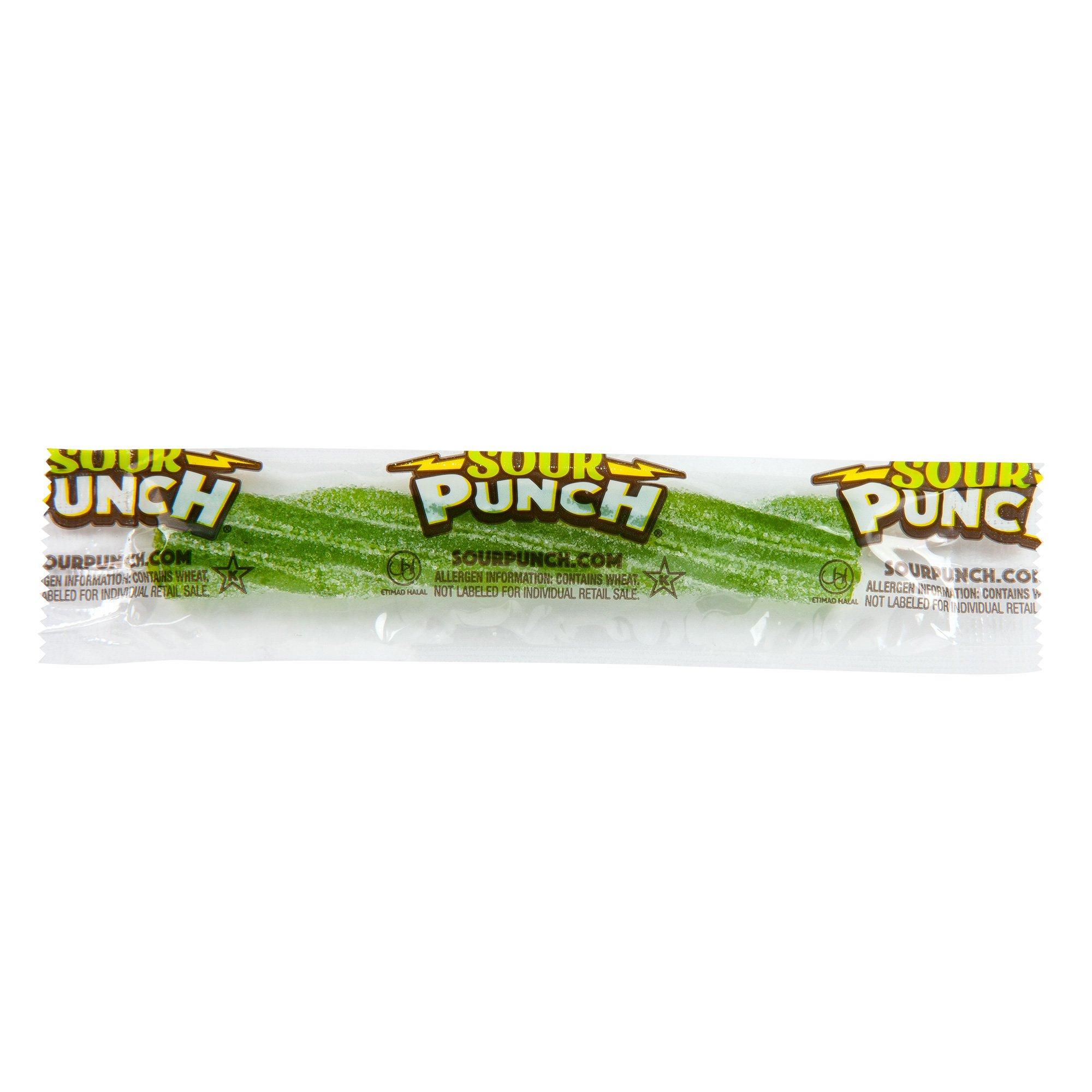 Sour Punch Green Apple & Berry Santa Straws 3.7 oz
