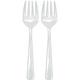 Clear Plastic Serving Forks, 9.75in, 2ct