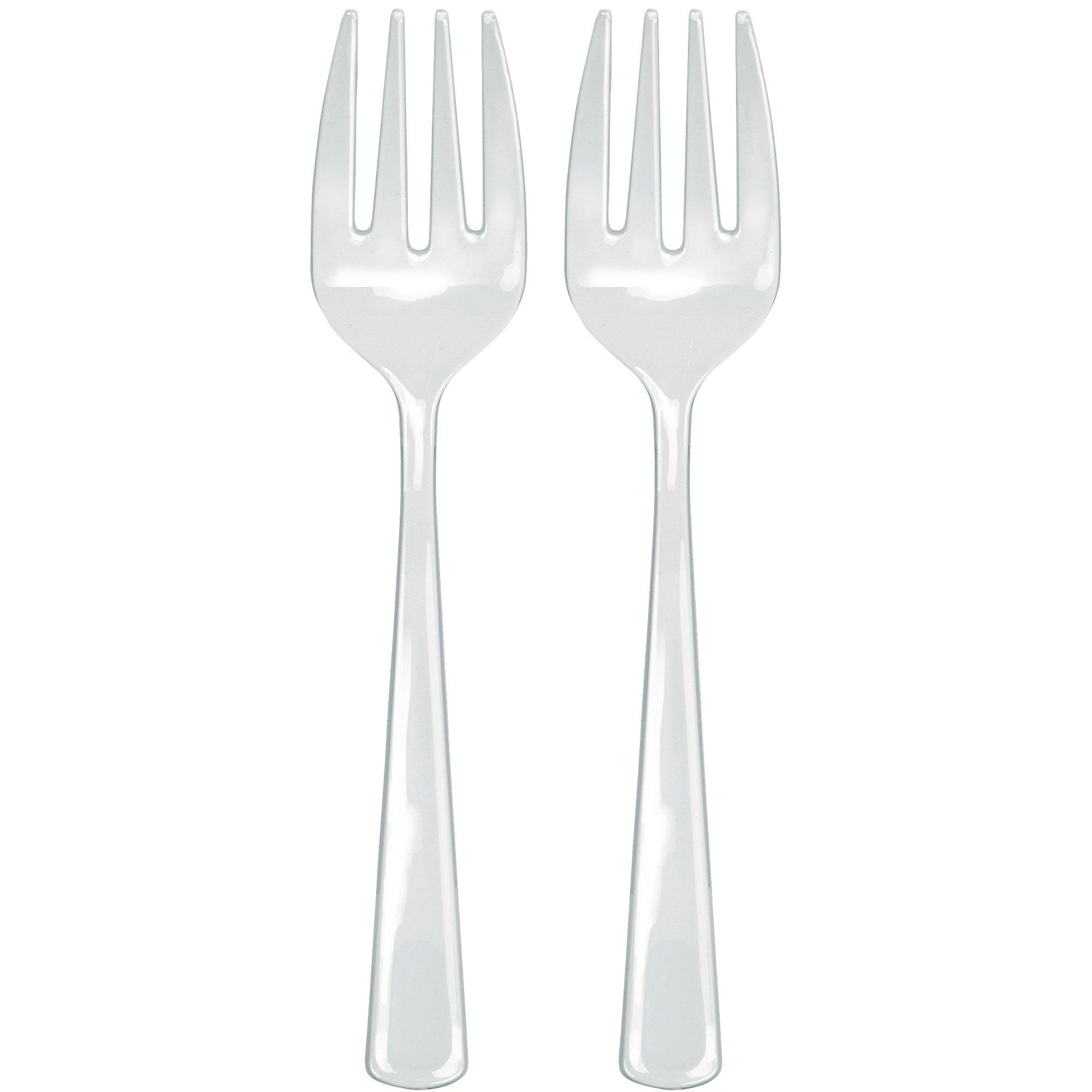 Plastic Serving Forks, 9.75in, 2ct