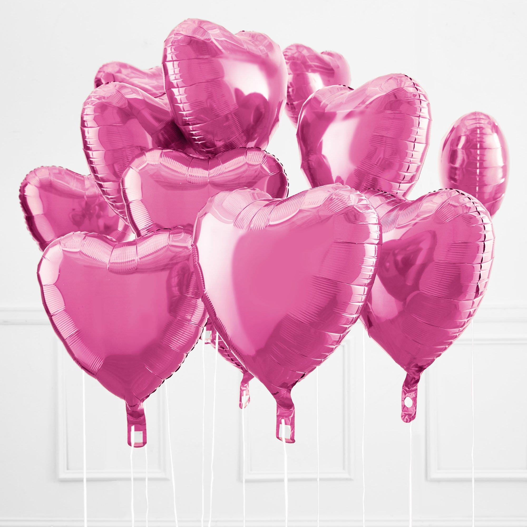 Heart Foil Balloon Bouquet, 12pc