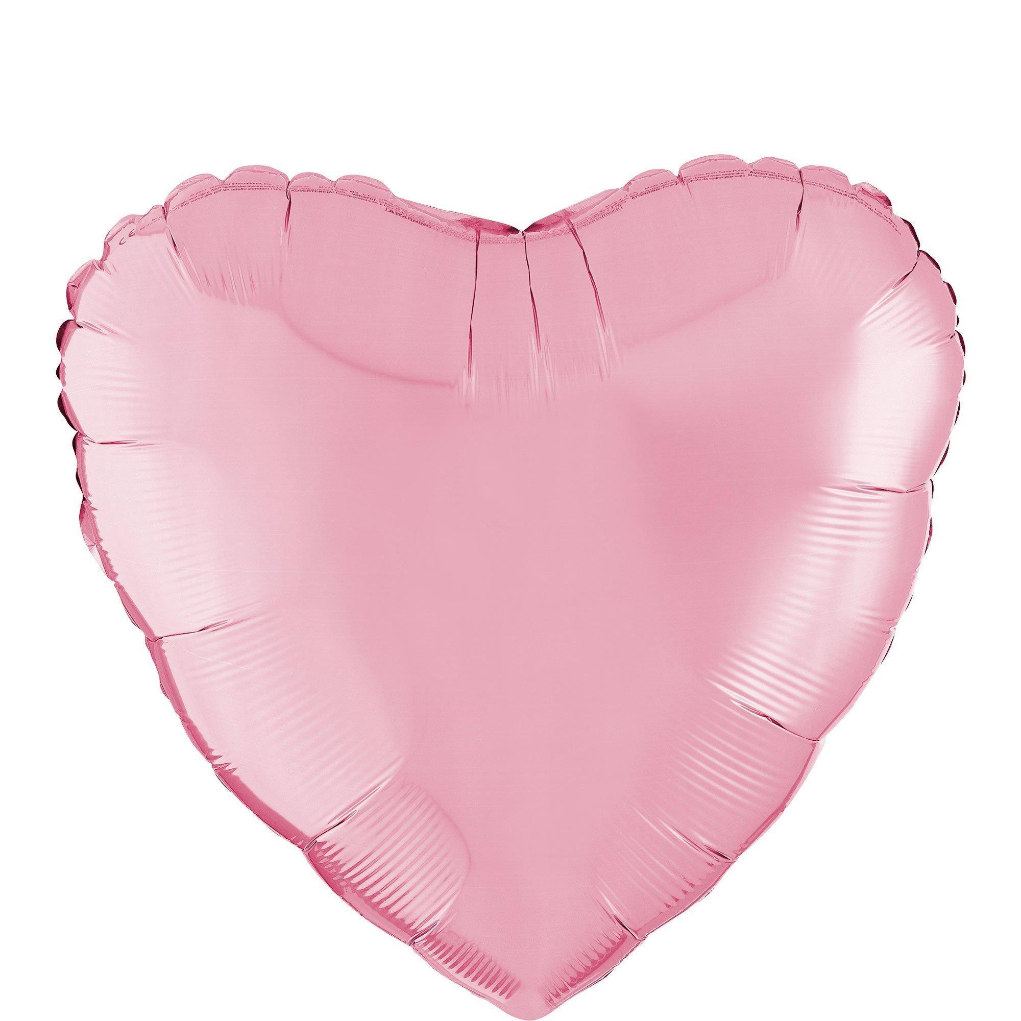 Pink Heart Foil Balloon Bouquet, 12pc