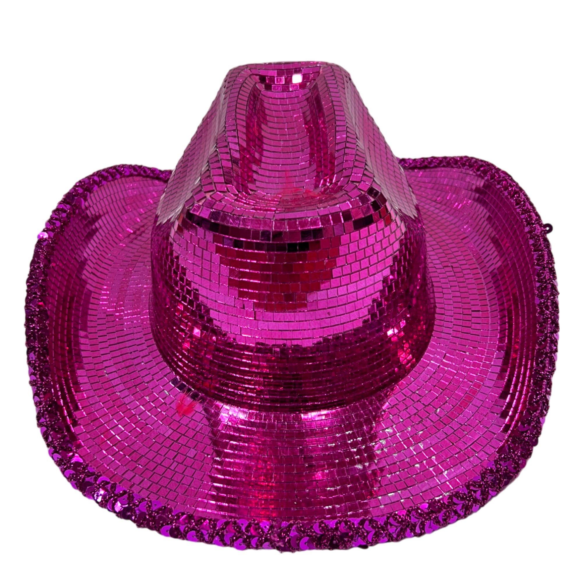 Pink Mirror Disco Cowboy Hat