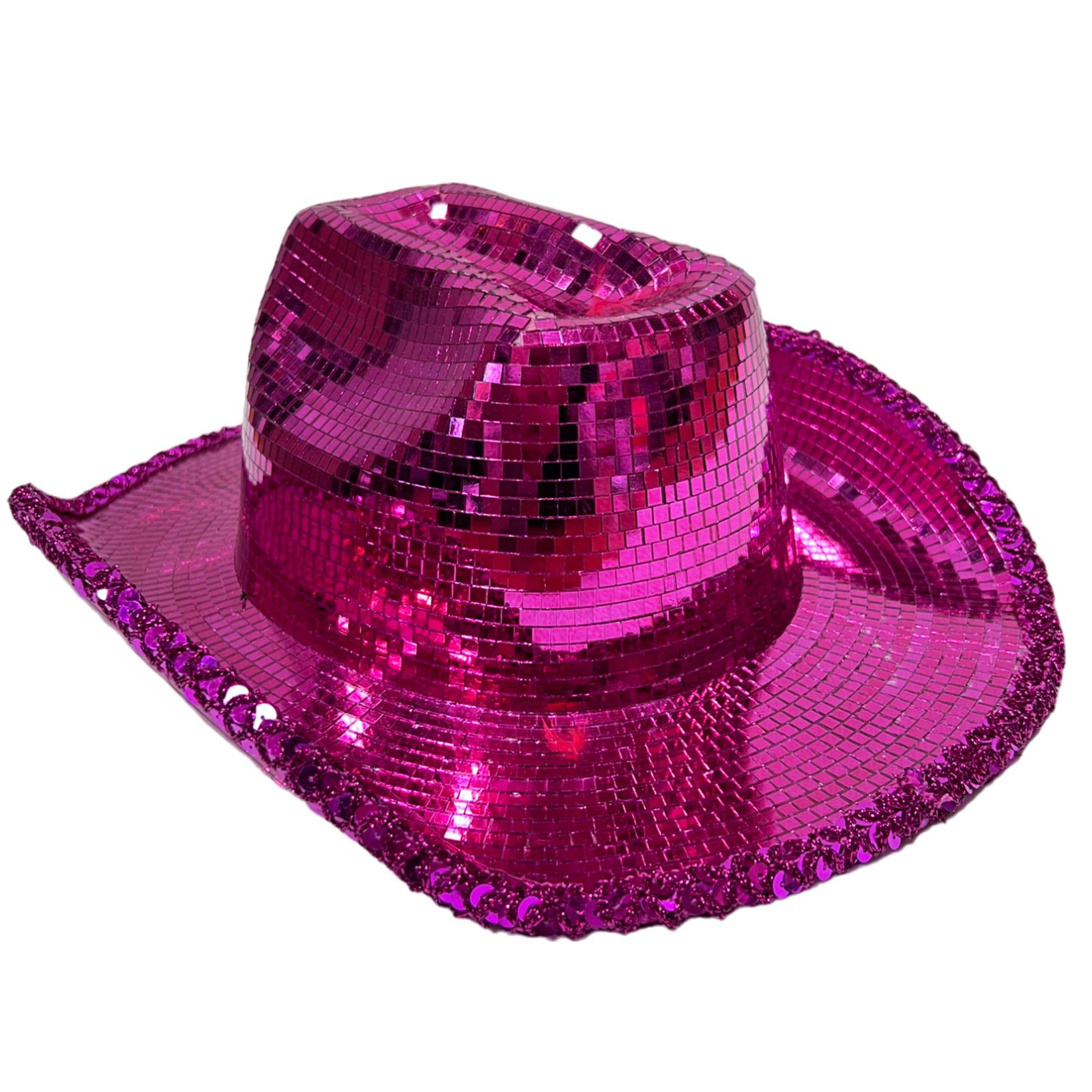 Pink Mirror Disco Cowboy Hat