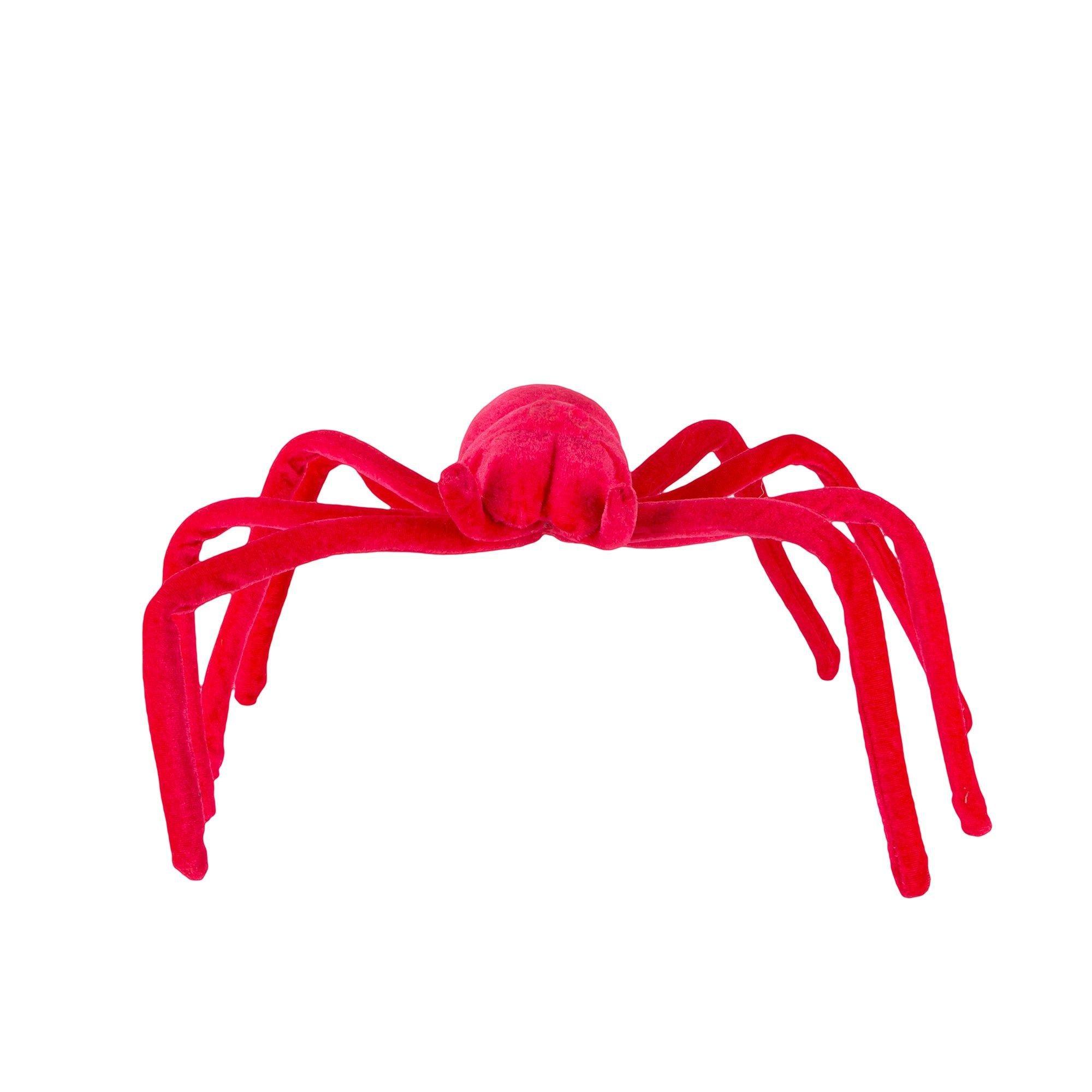 Neon Pink Black Light Reactive Fabric Spider, 22.8in