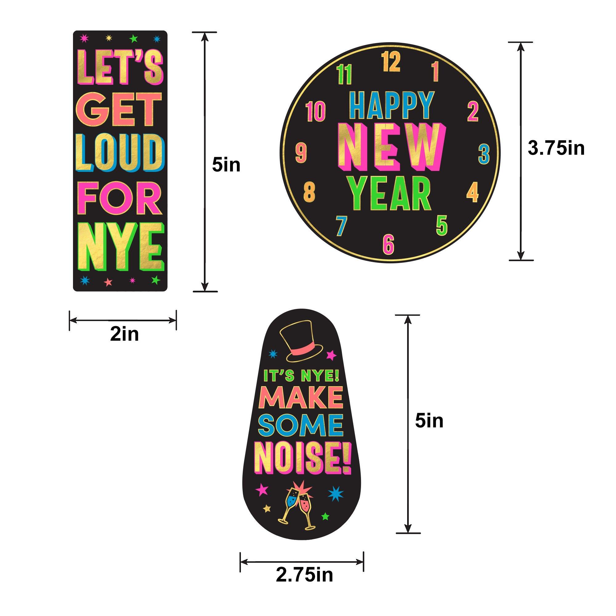 Neon Bright New Year's Eve Noisemaker