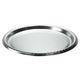 Metallic Silver Round Plastic Tray, 15.5in, 3ct
