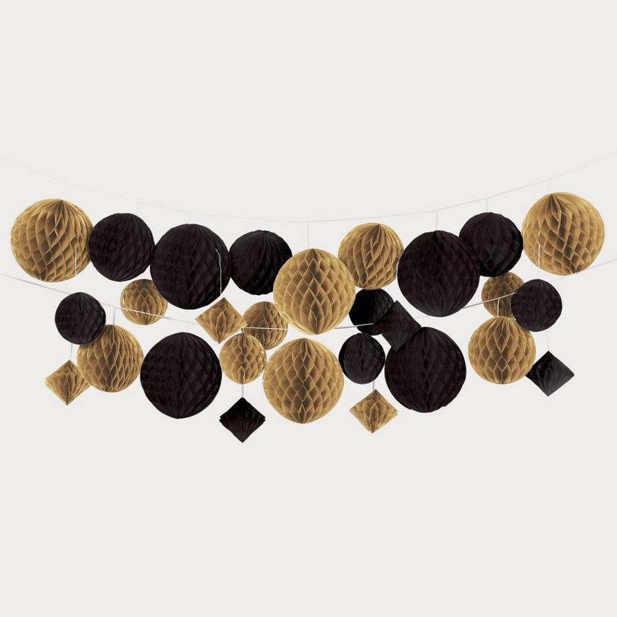 Gold & Black Room Decorating Kit | Party City