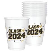 Class of 2024 Graduation Plastic Cups, 16oz, 25ct