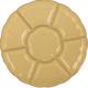 Gold Plastic Scalloped Sectional Platter, 16in