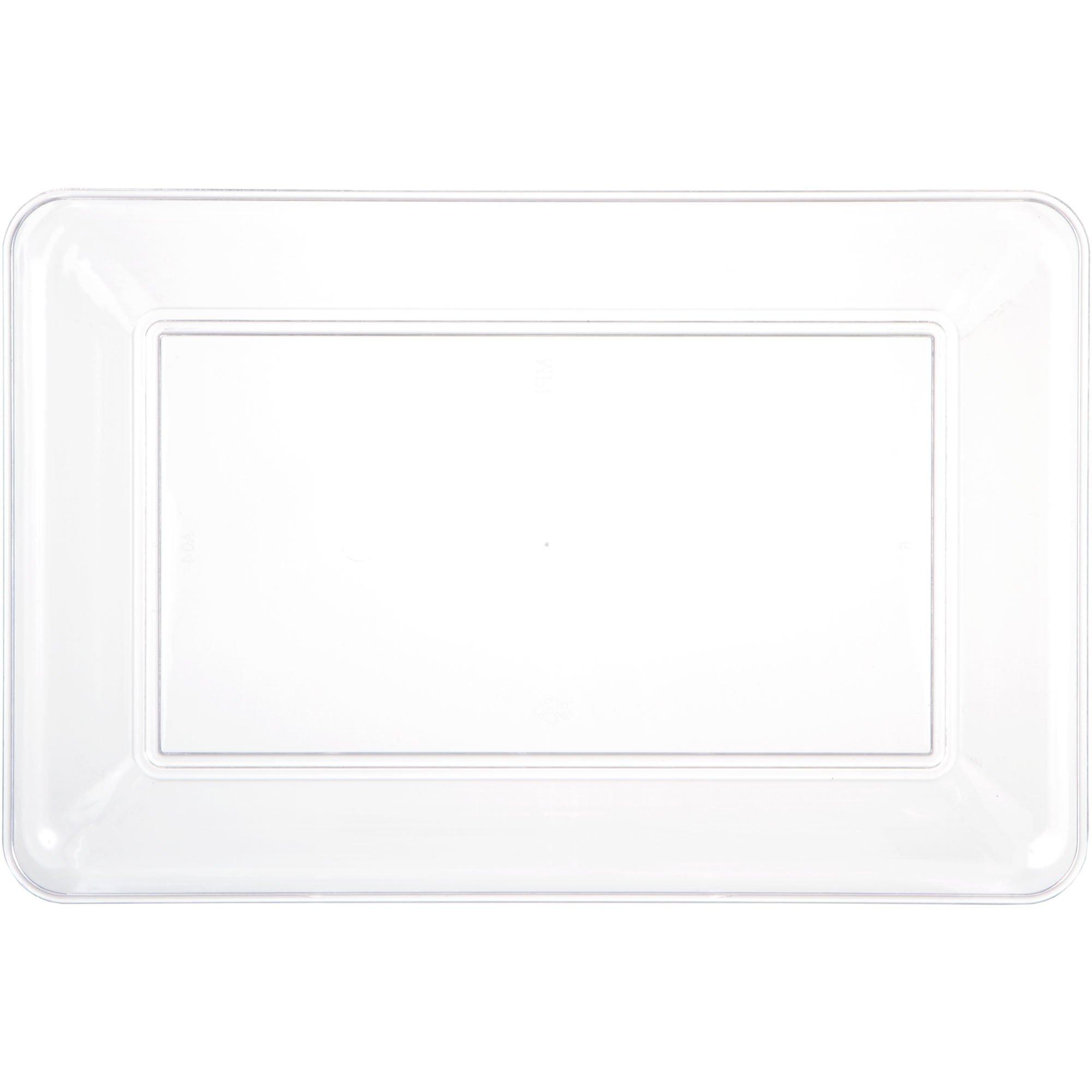 Plastic Rectangular Platter, 11in x 18in