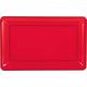 Red Plastic Rectangular Platter, 11in x 18in