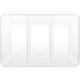 White Plastic Rectangular Sectional Platter, 9in x 14.2in