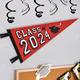 Red Class of 2024 Graduation Felt Pennant Flag, 30in