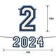 Blue 2024 Graduation Felt Banner, 12ft