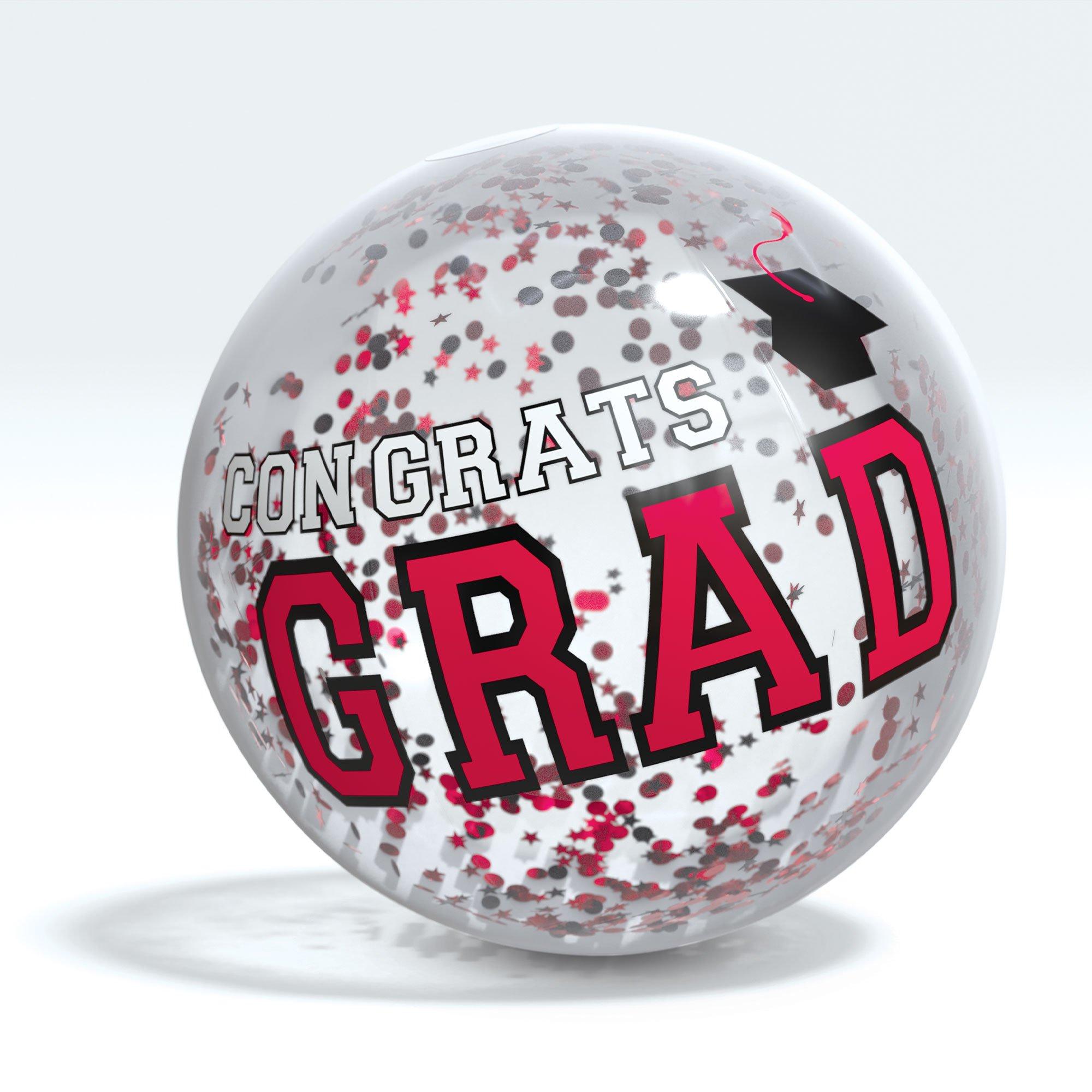 Congrats Grad Confetti Beach Ball, 16in