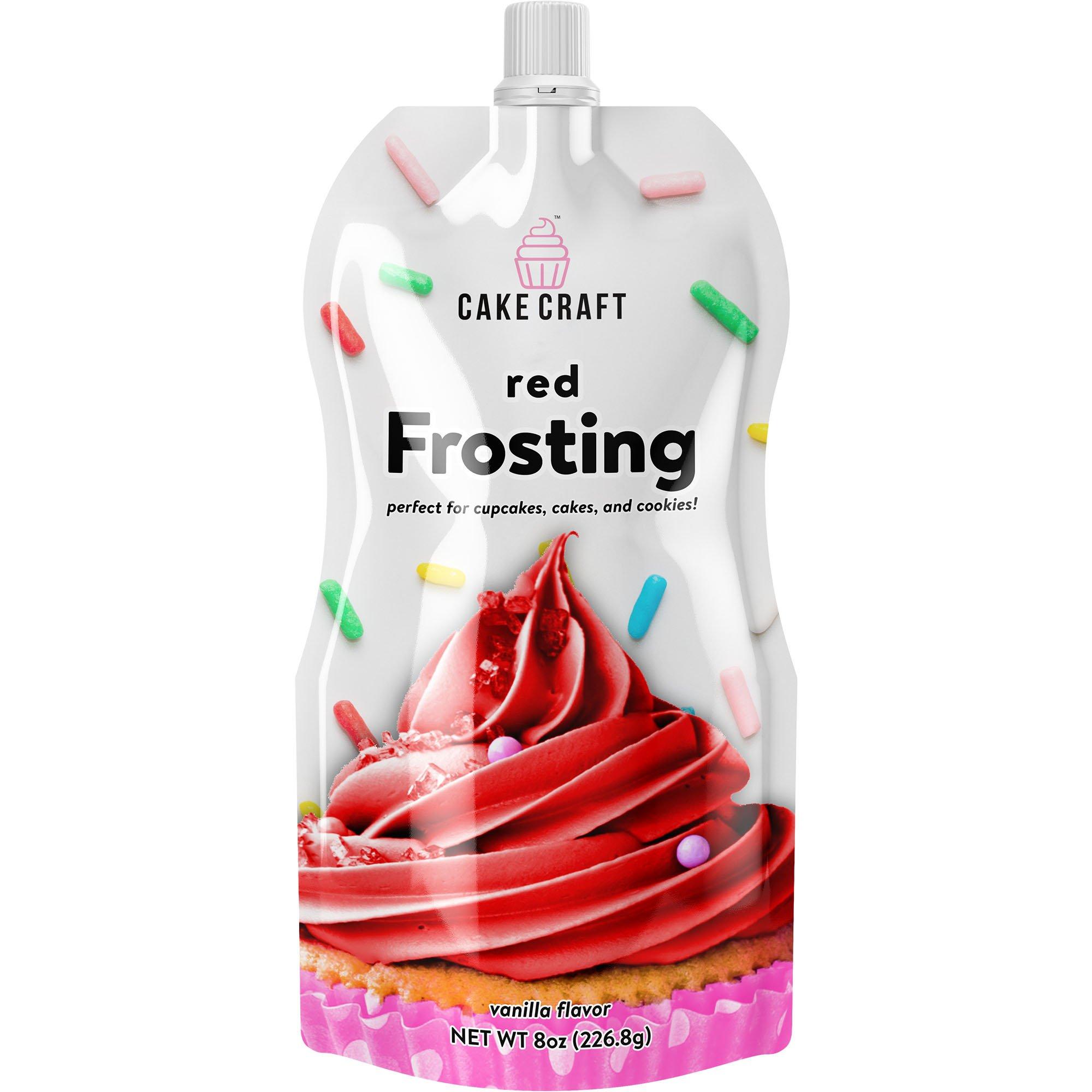 Cake Craft Ruby Red Vanilla-Flavored Frosting, 8oz